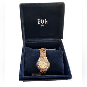 BALI LEGACY EON 1962 Swiss Movement Snake Print Band in Sterling Silver NEW